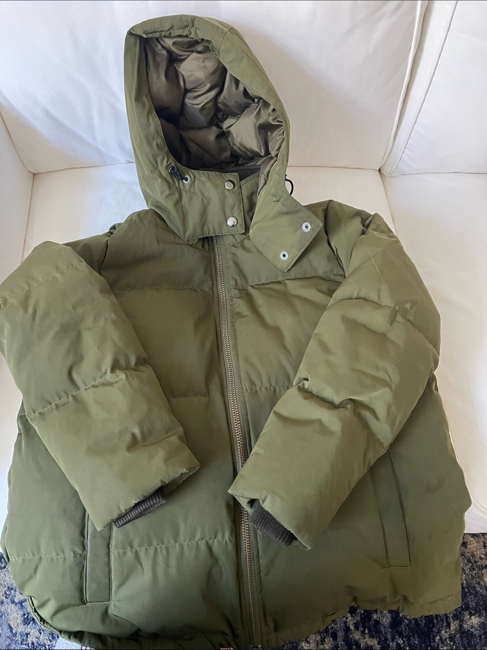 Olive Green Madewell Down Short Puffer
